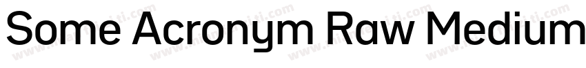 Some Acronym Raw Medium字体转换